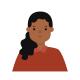 People Avatar Girl with Long Curly Hair