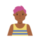 People Avatar Woman with Pink Short Hair